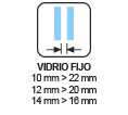 ESPECIFICACIONES - Distancia hojas Vidrio Fijo 10-22 - 12>20 - 14>16 mm SV